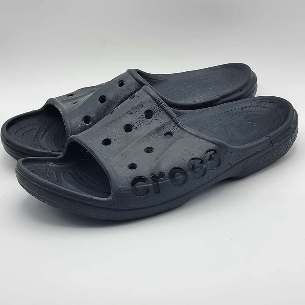 CROCS BAYA BLACK SLIP ON‎ SANDALS MENS Size 12